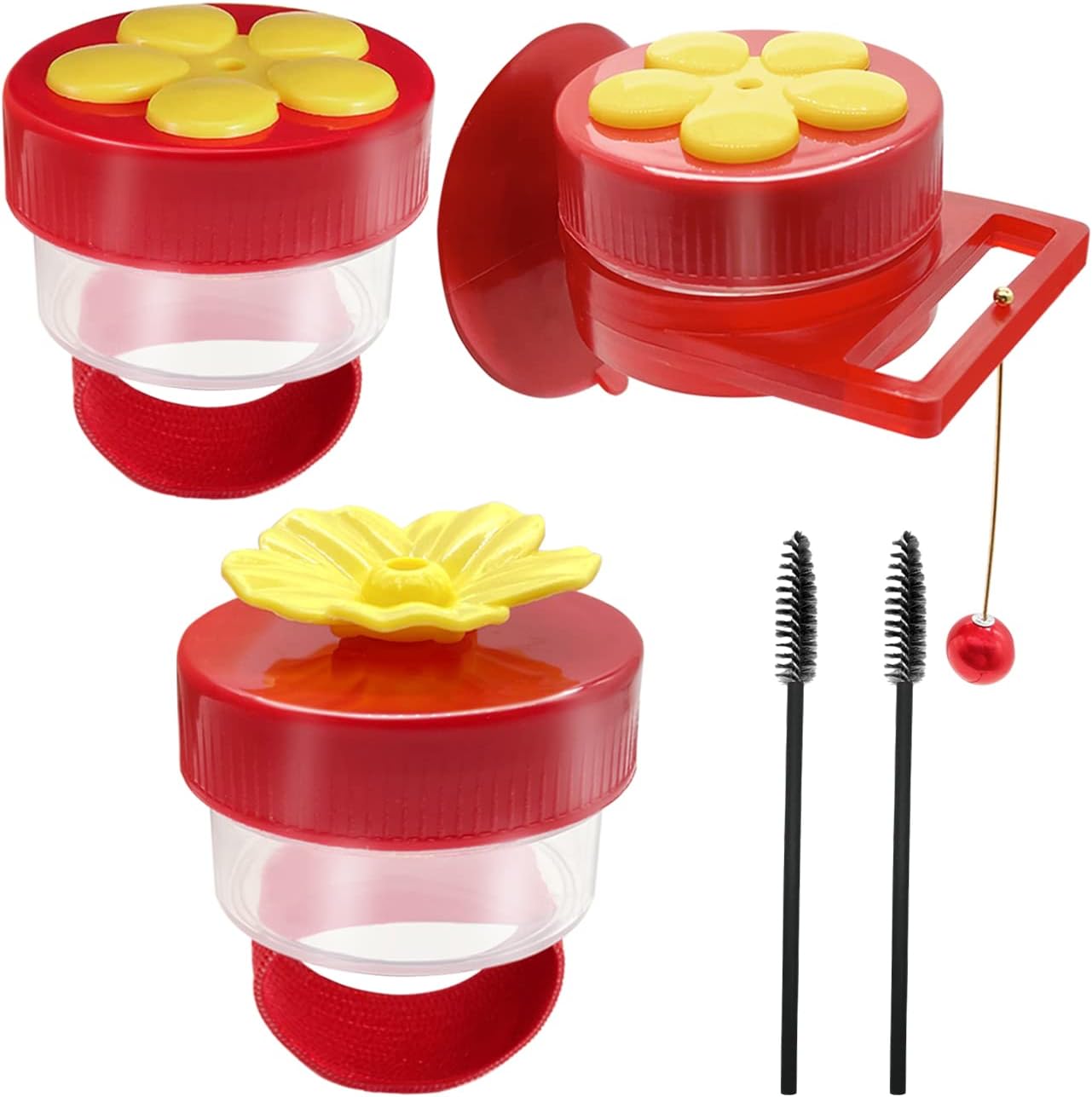 Hand Held Hummingbird Ring Feeders, 3Pcs Mini Hummingbird Hand Feeder 