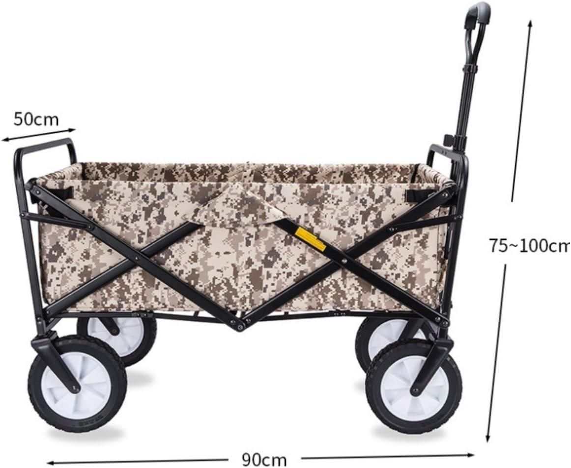 Folding Wagon Cart Beach Wagon Grocery Wagon Folding Utility Wagon Cart Garden Camping Wagon Sports Wagon Heavy Duty for Outdoor Festivals Camping Garden Wagon Utility Wa