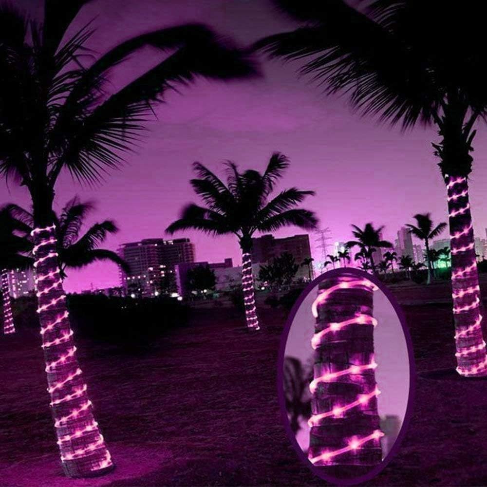 Solar Garden Lights, 100 LEDs 40ft Solar Rope Lights Waterproof Outdoor Copper Wire, 8Lighting Modes Solar Lights Outdoor Garden for Patio, Fence, Wedding Decor (Pink)