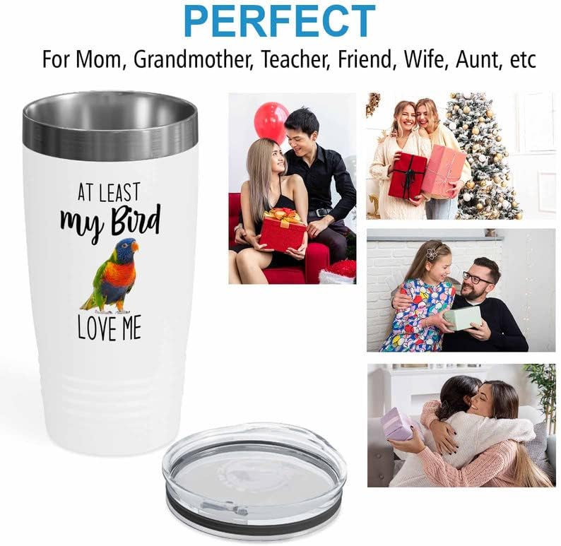 Bird Lover White Edition Viking Tumbler 20oz - Bird Loves me - Humming