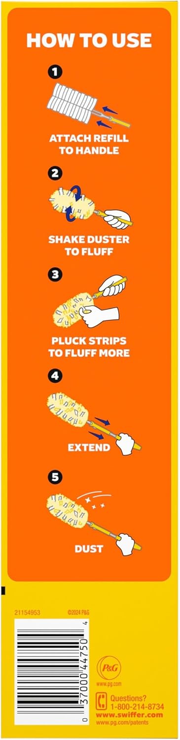 Swiffer Duster Kit with 3 ft Extendable Handle, Heavy Duty Dusting Sta
