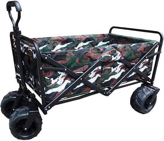 Trolleys, 4-Wheel Beach Wagon Folding Wagon Garden Cart Garden Trolley