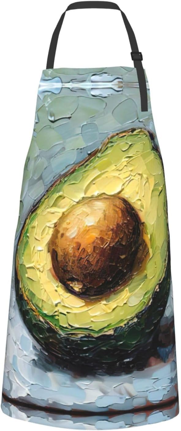 Avocado Print Laundry apron 28x33 In Waterproof Kitchen Apron with Pockets for Cooking Baking