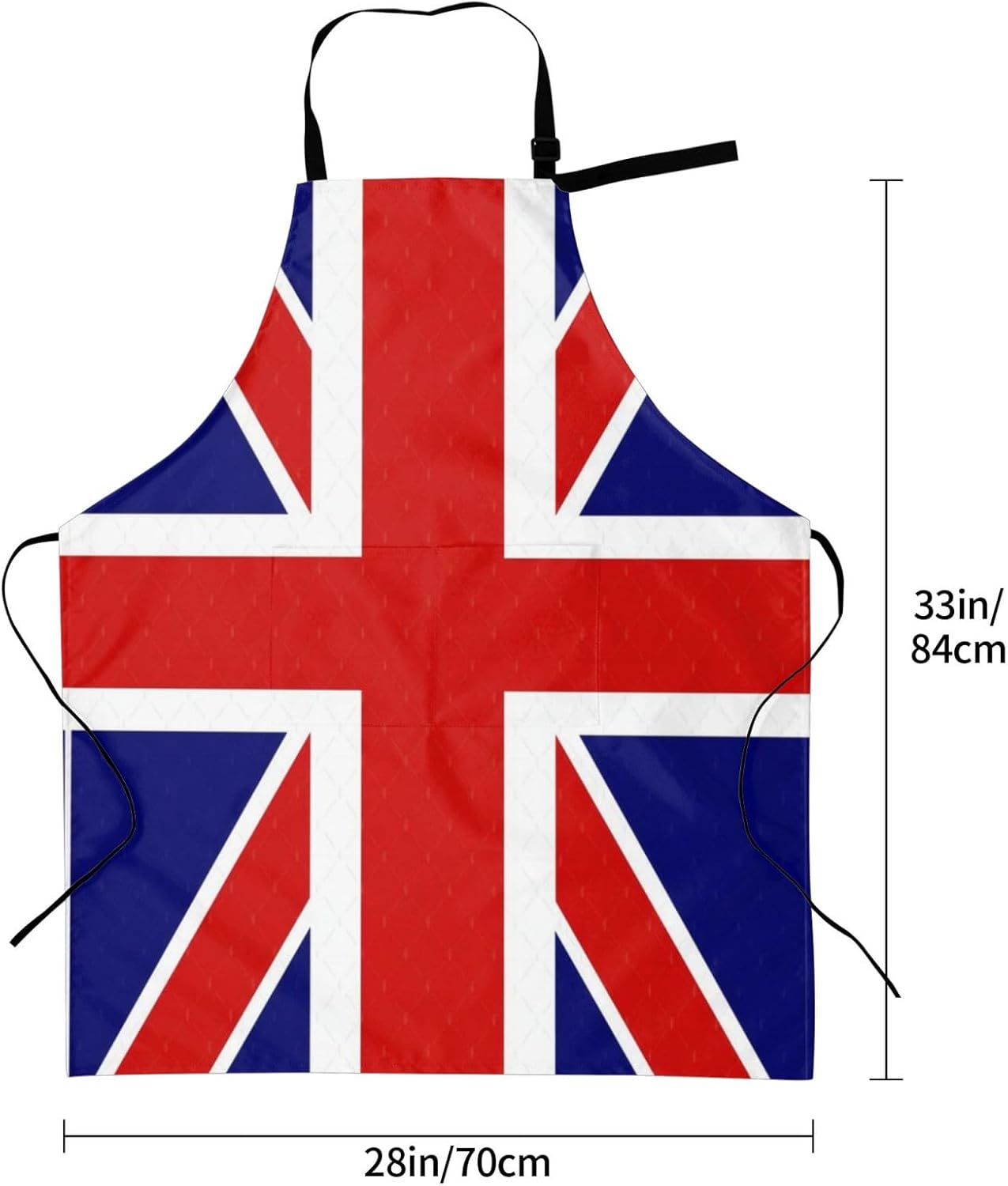 English flag print Waterproof apron with pocket adjustable cooking apron for adult kitchen bibs to bake