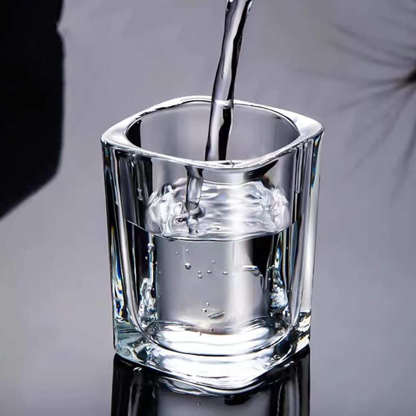 6 Pack Heavy Base Shot Glasses Set, 2.2 oz Clear Tequila Square Shot Glass Bulk, Espresso Shot Glass for Vodka, Whiskey, Tequila, Espressos, Spirits & Liquors