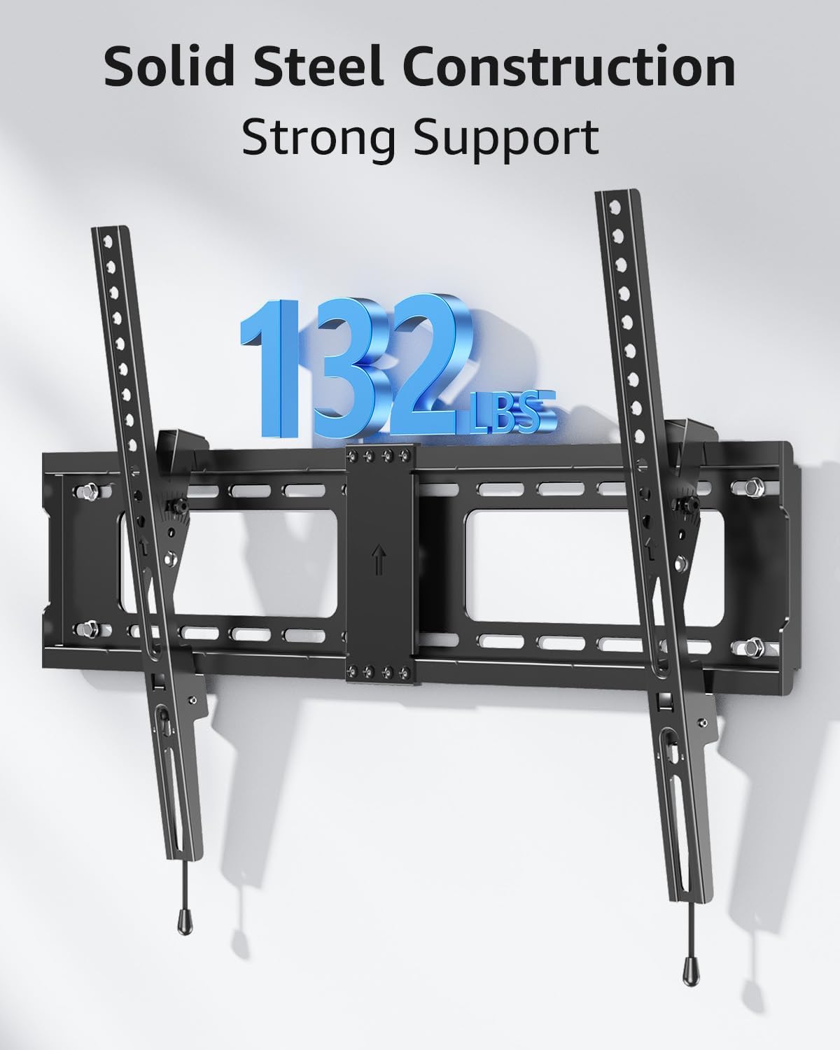 MOUNTUP TV Wall Mount Tilting TV Mount Bracket for Most 37-82 Inch Flat Screen/Curved Low Profile Wall Mount Saving Space Max VESA 600x400mm Hold up to 132 lbs Fit 16" 18" 24" Stud MU0008