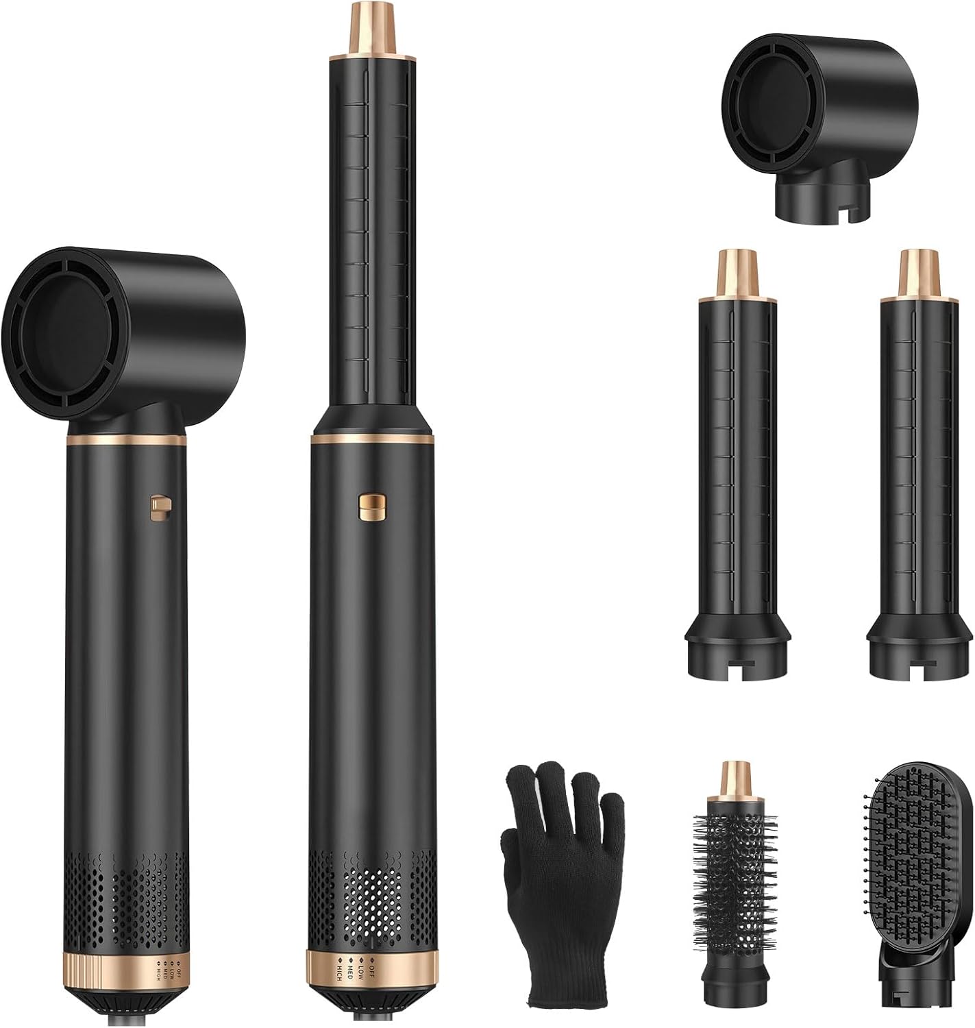 Sendowtek Hot Air Styler Brush Set for Women 5 in 1, 800W 3 Level Temp