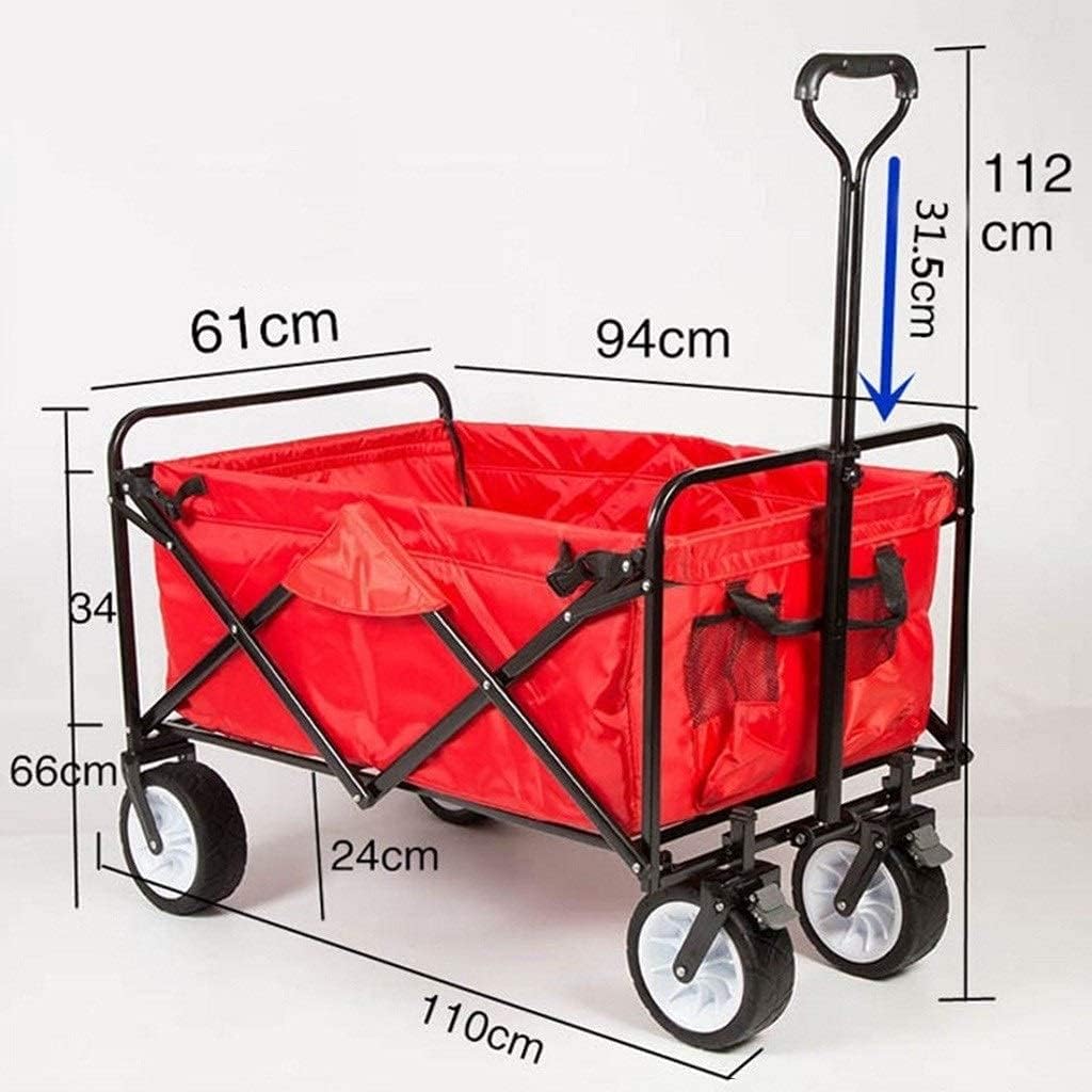 Collapsible Wagon Cart with Wheels Foldable Folding Wagons Carts Silen