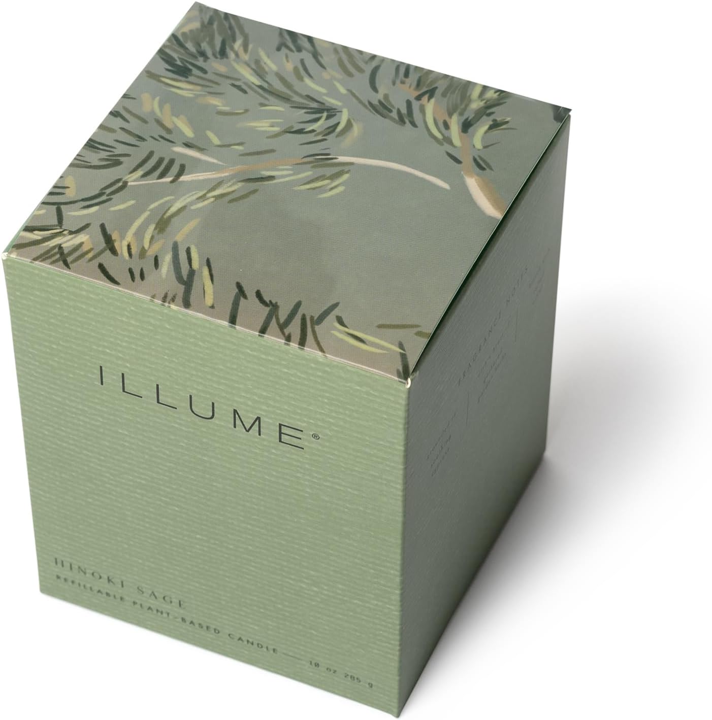 Illume Beautifully Done Essentials Hinoki Sage Boxed Glass Scented Soy