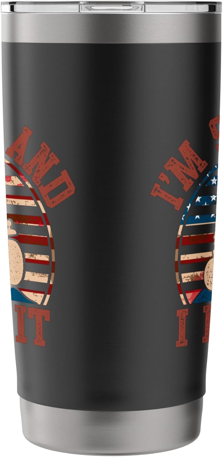 I'm Sexy And I Mow It Lawn Mower 4th of July Design Stainless Steel Insulated Tumbler