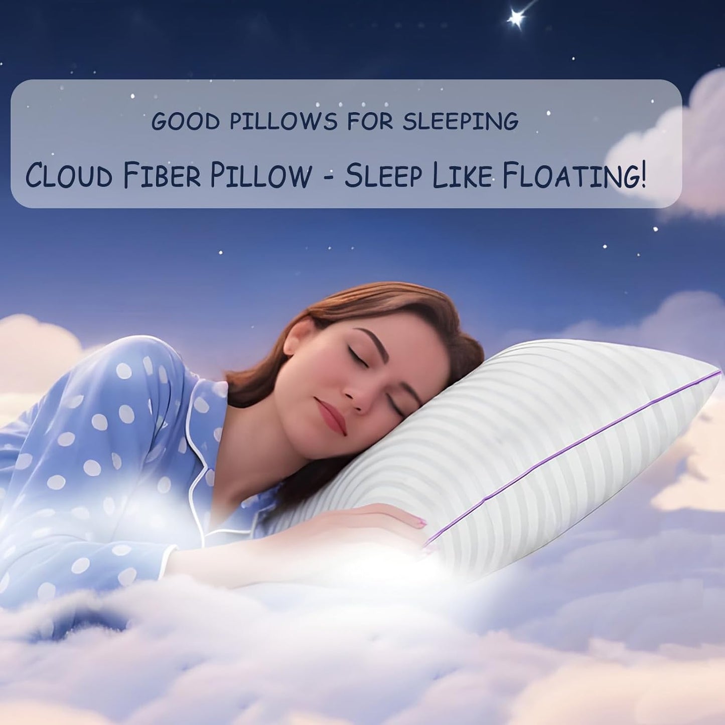 Pillows King Size Set of 2,Breathable Hotel Collection Bed Pillows for Sleeping Medium Soft Down Alternative Microfiber Filled,20 x 36 Inches