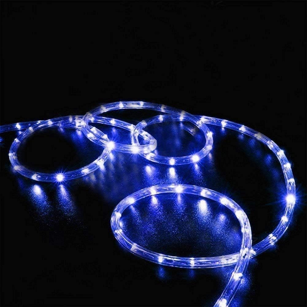 Solar Rope Lights, Solar Rope Lights with Remote Control, 100 LEDs 39ft Waterproof Outdoor String Lights,8 Modes, Fence, Party, Wedding Decoration (Blue)