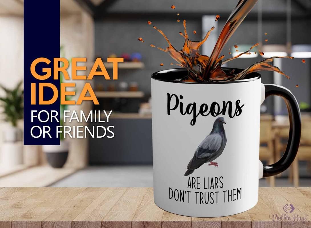 Bird Lover Two Tone Black Edition 11oz - Don't Trust pgeon - Hummingbi