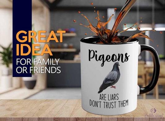 Bird Lover Two Tone Black Edition 11oz - Don't Trust pgeon - Hummingbi