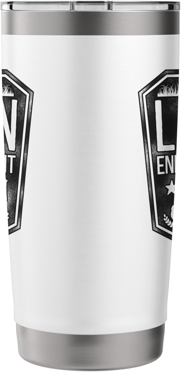 Lawn Mower Mowing Dad Father Landscaper Lawn Enforcement Stainless Steel Insulated Tumbler