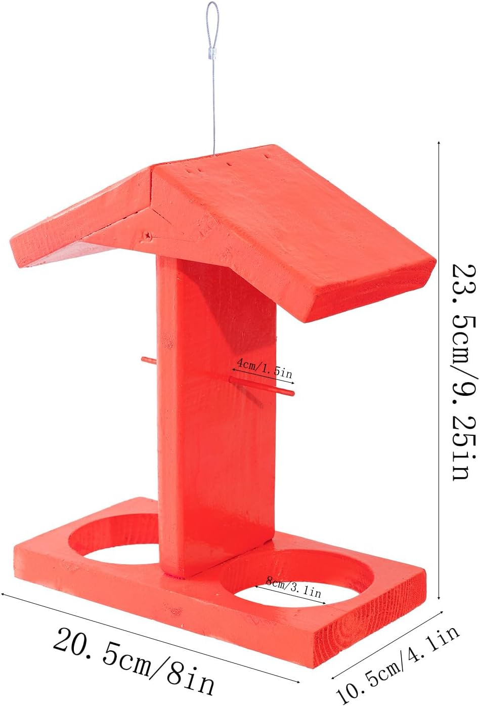 Outdoor Hanging Bird Feeders Two Removable Food Container Materials Wildlife Garden for Bird Watching Weatherproof Hanging Bird Feeders