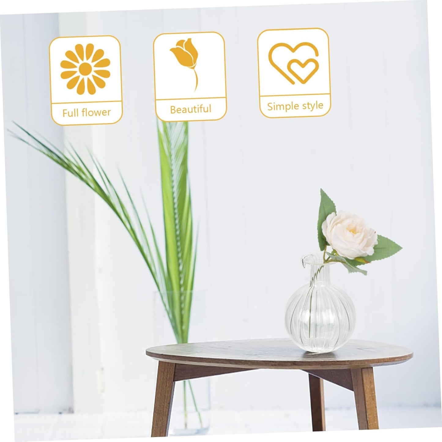 PRETYZOOM Large Glass Vase for Centerpieces Decorative Flower Pot Vase Fillers for Home Glass Planter