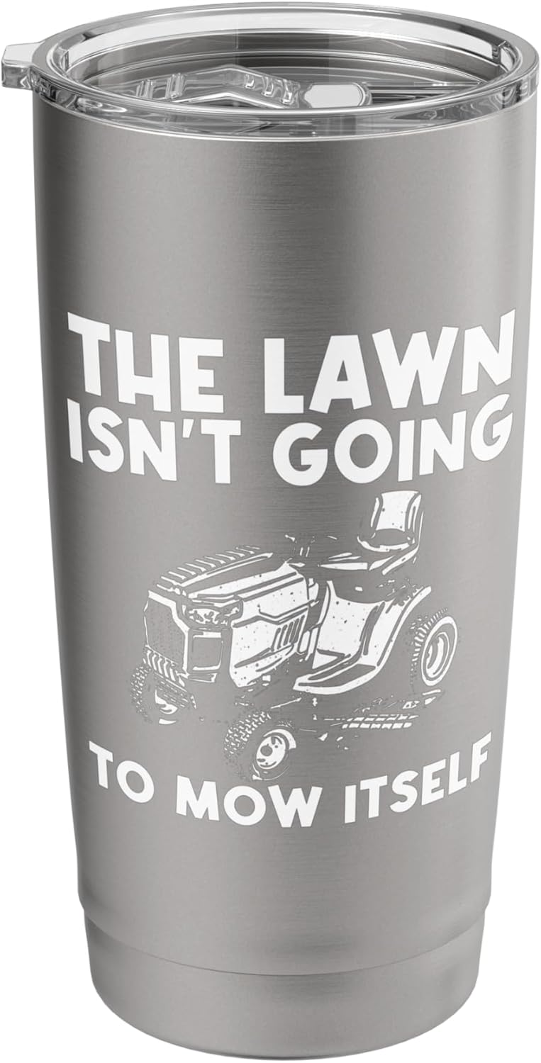 Cool Lawn Mower For Men Women Lawn Mowing Worker Landscapers Stainless Steel Insulated Tumbler