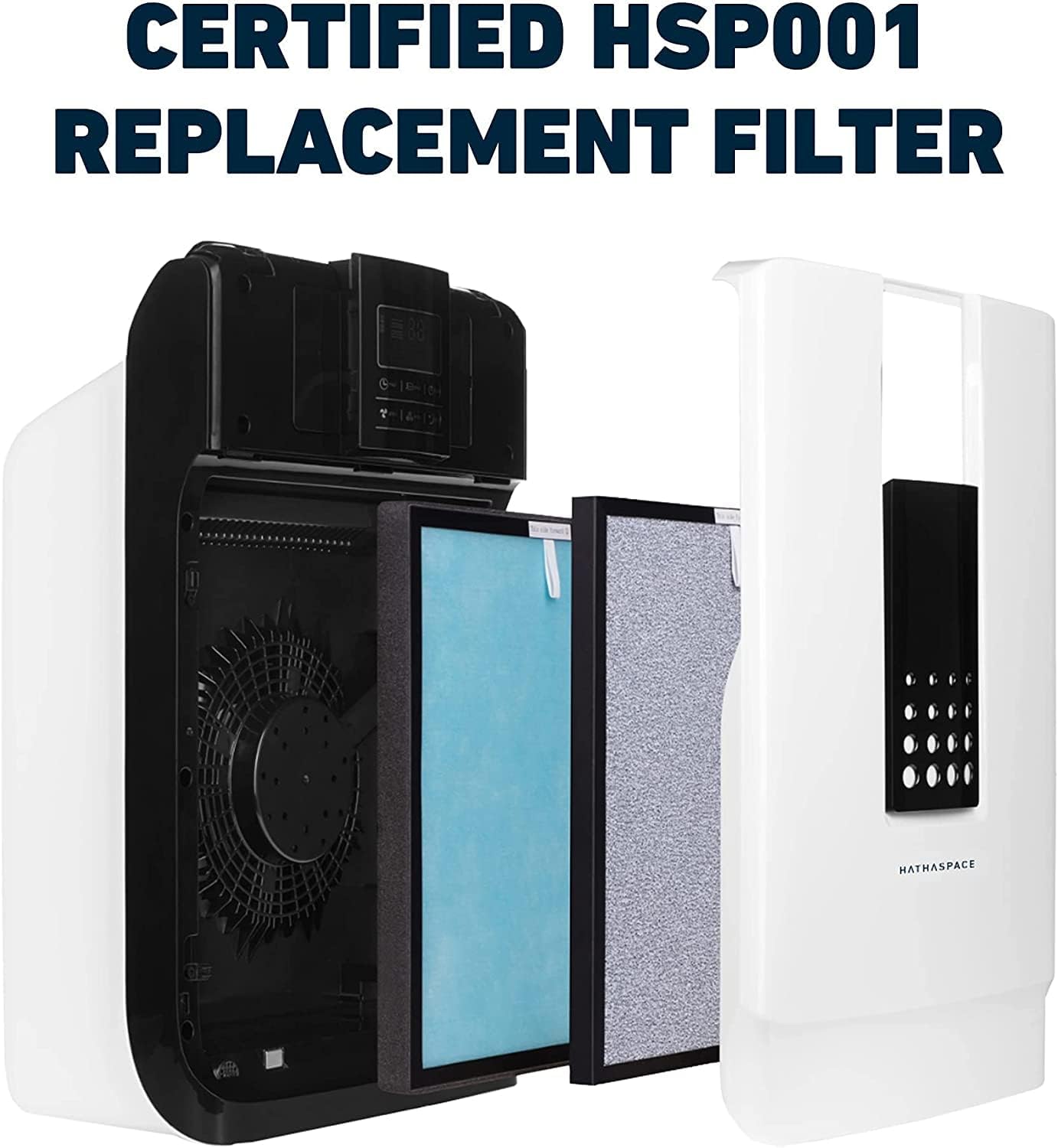 HATHASPACE HSP001 True HEPA Filter Replacement, 4-Stage Air Purifier F