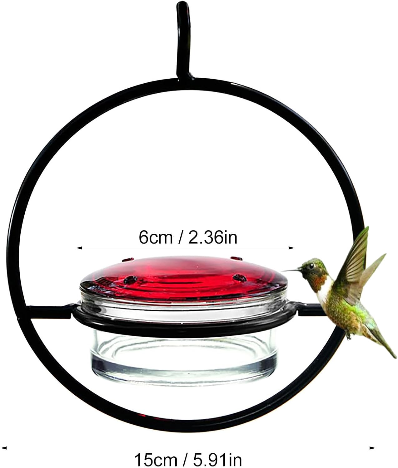 2025 New Model 3 Pack Humble Slim Hummingbird Feeder - Circular Leak-Resistant Design, Easy Clean & Fill, Outdoor Hanging Feeders for Garden, Backyard, Patio, Window (Red)