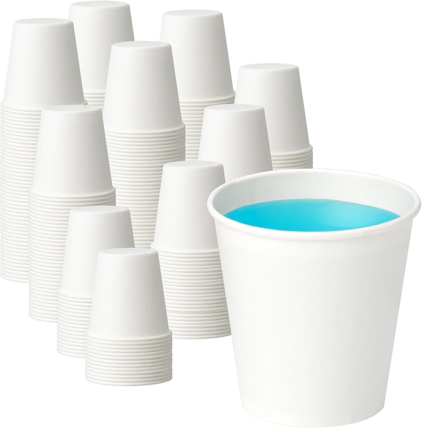 200 Pack 3 oz Bathroom Paper Cups, Small Bathroom Cups, Food-Safe Mouthwash Paper Cups, Leak-Free Small Disposable Coffee Cups for Daily Use, Travel and Camping