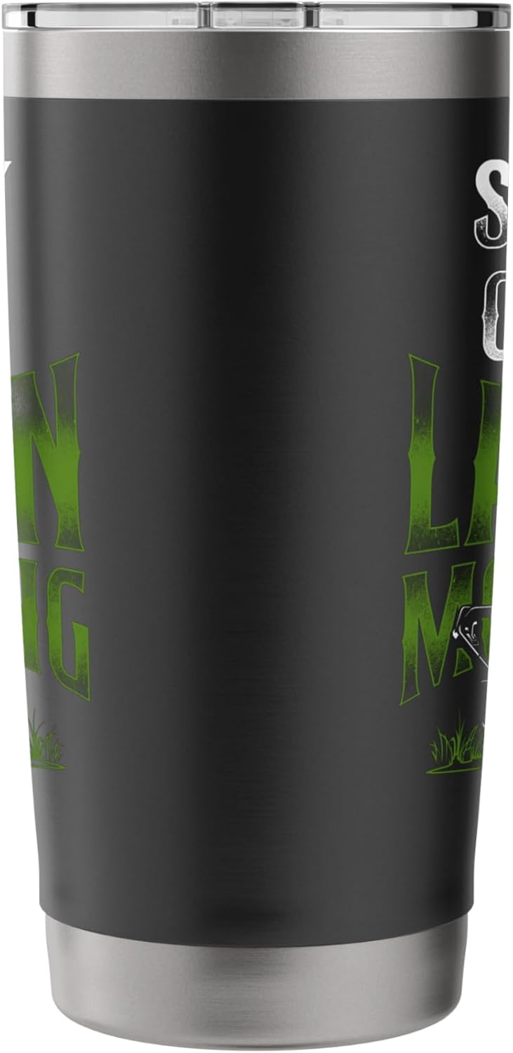 Lawn Mower Mowing Dad Father Landscaper Vintage Sorry. Cant. Stainless Steel Insulated Tumbler