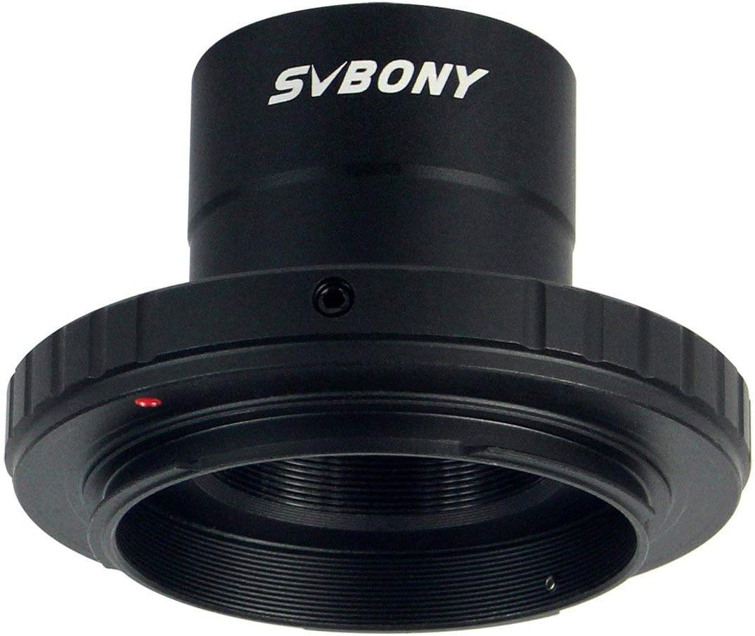 SVBONY Telescope Photo Adapter, T Adapter and T2 T Ring Adapter 1.25 inch Telescope Accessory Compatible for Nikon Camera and Telescope