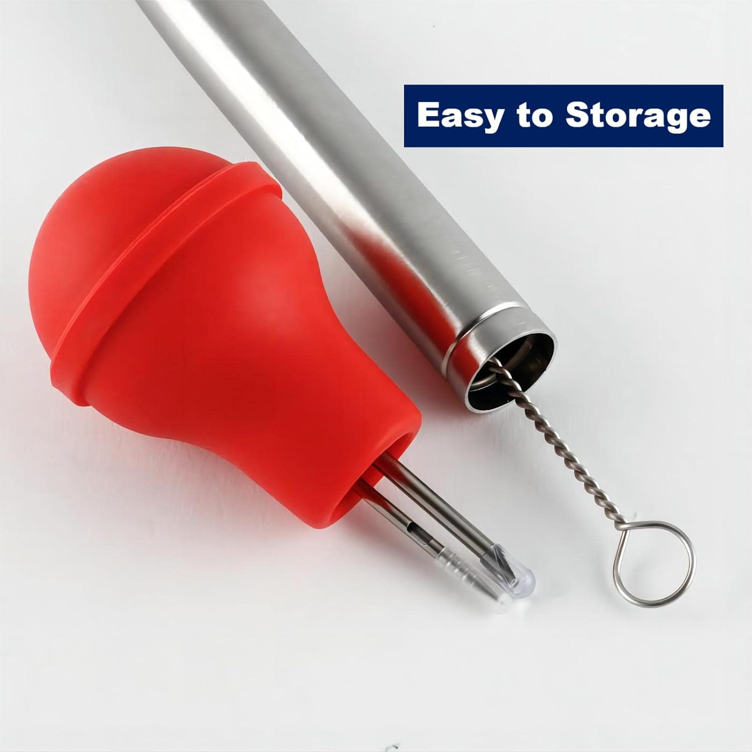 Turkey Baster, Baster Syringe for Cooking, Stainless Steel Baster with