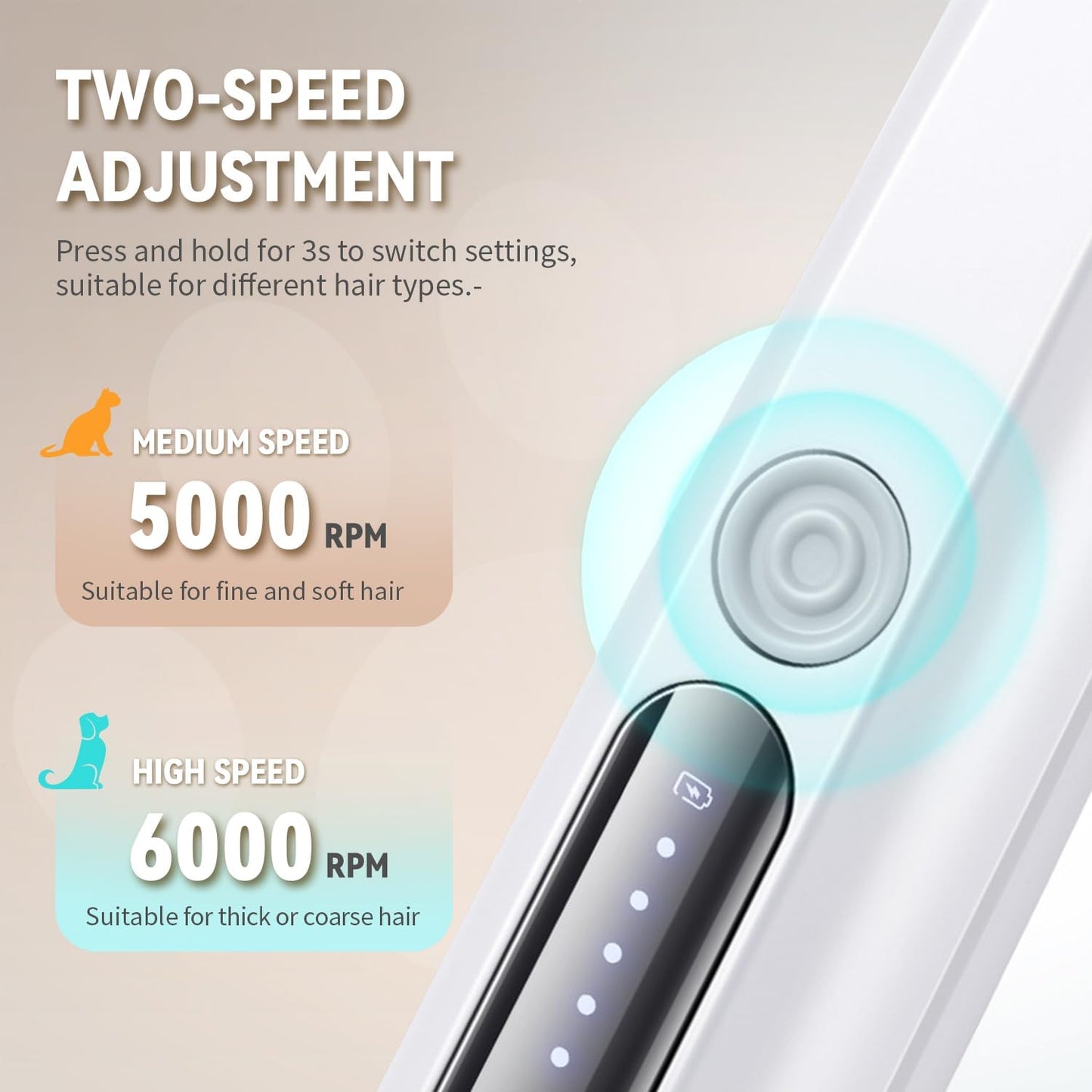 2026 New Pet Precision Trimmer, Dog Paw Trimmer with LED Light, Low No