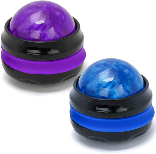Coolrunner Massage Ball, Manual Roller Massager, 2-Pack Handheld Self 