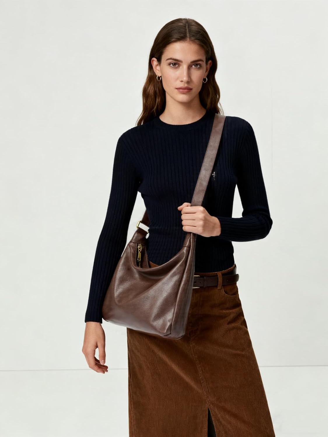 celestina Hobo Bags for Women, Ultra Soft Foldable Vegan Leather Shoul