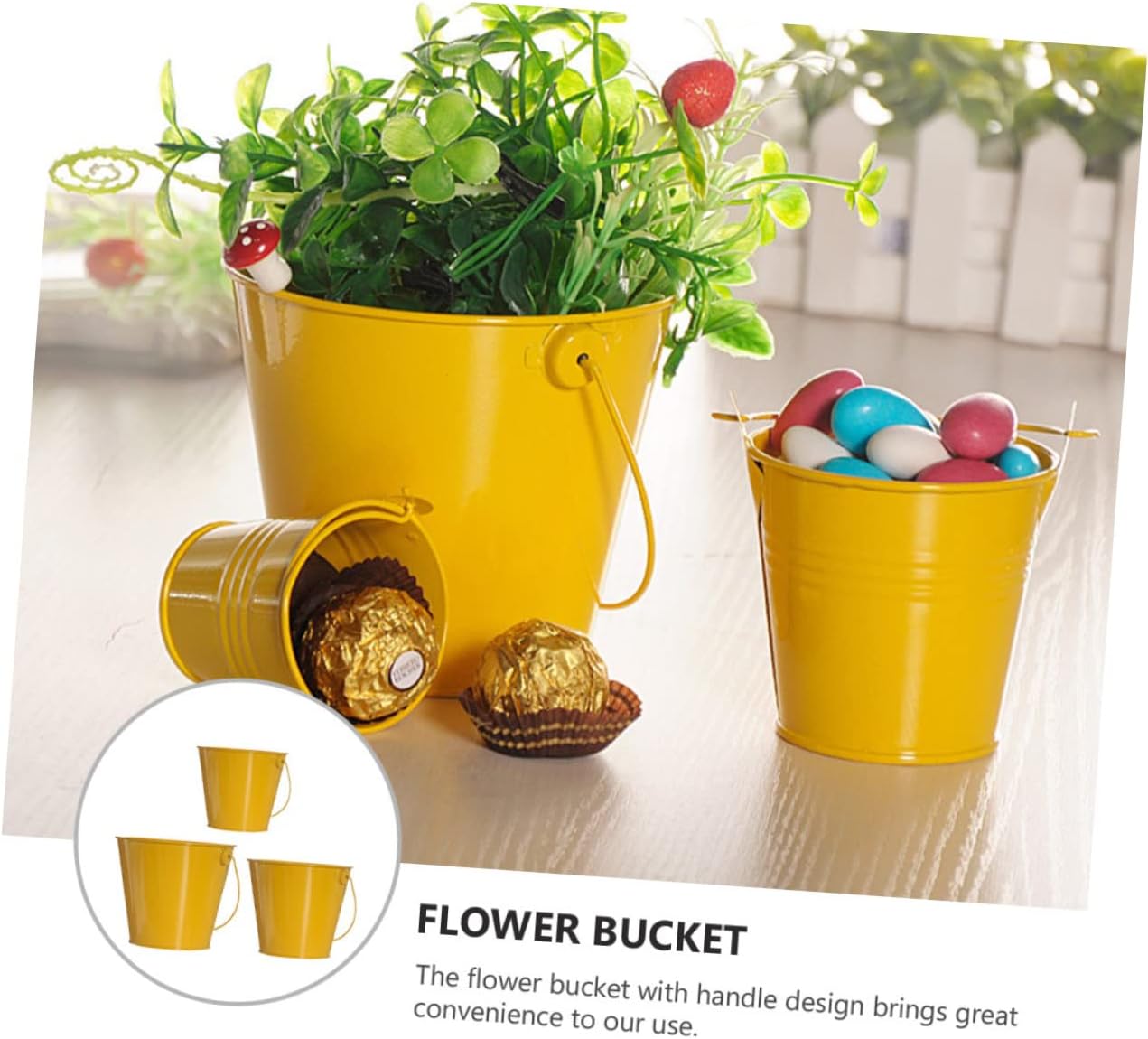 3pcs Vintage Iron Art Flowerpot Retro for Home Decor Holders Unique Ha