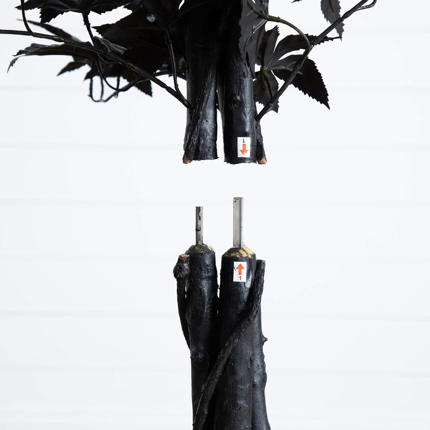 Nearly Natural 5ft Artificial Halloween Black Maple Tree with Natural Trunk - Indoor Decor for Haunting Holiday Display