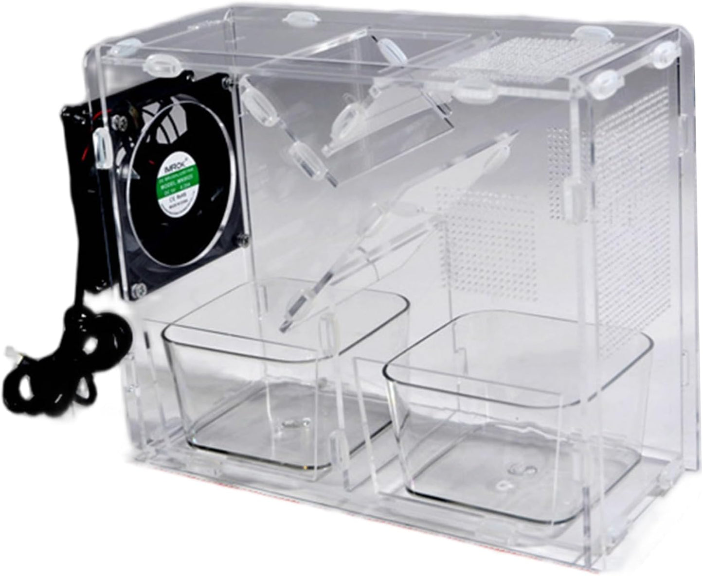 Bird Seed Storage Container with USB Powered Feeder Clear Window Bird Feeder for Outdoors Garden Easy to Clean