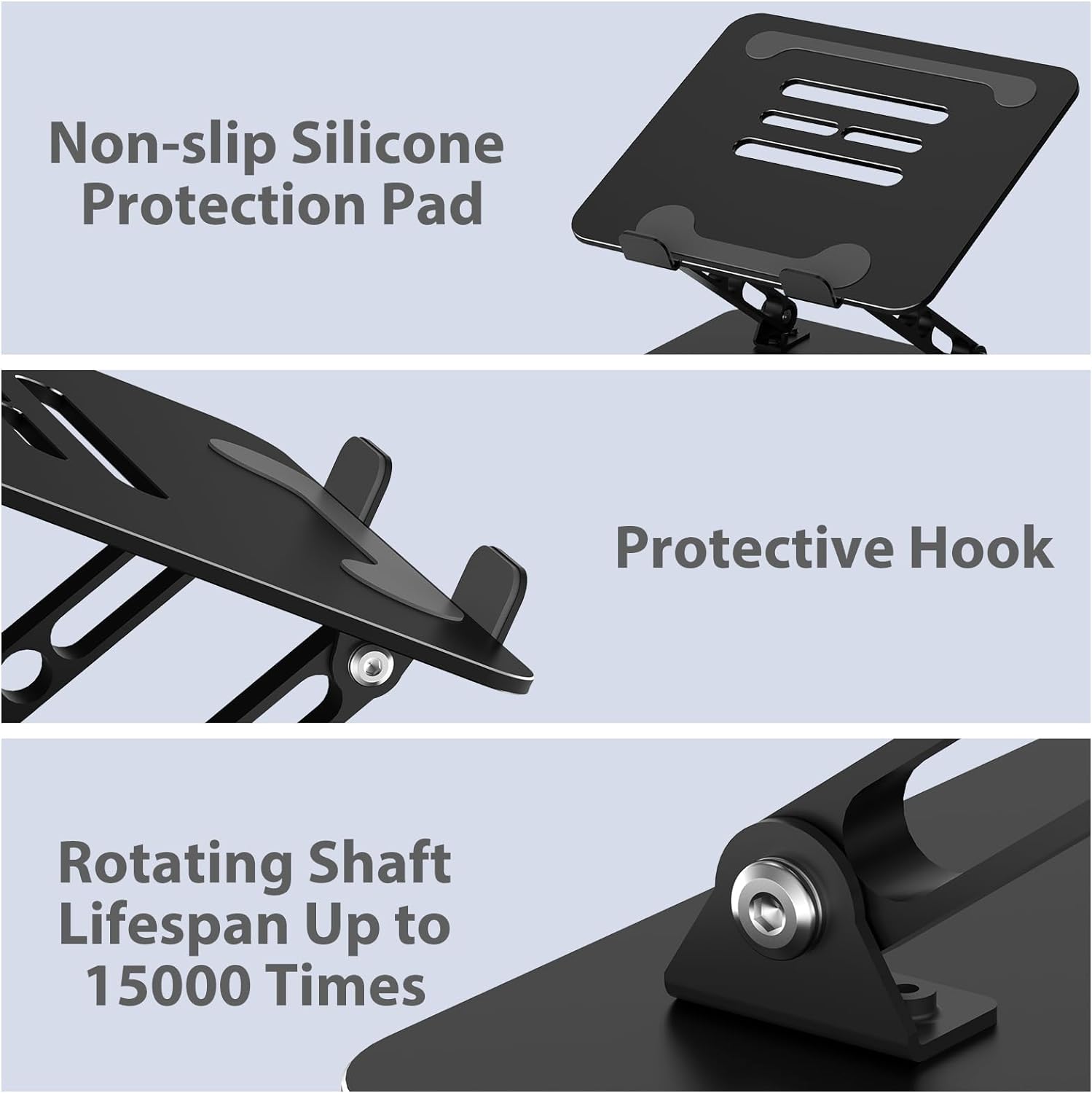 Adjustable Laptop Stand for Desk, Metal Foldable Laptop Riser Holder, 