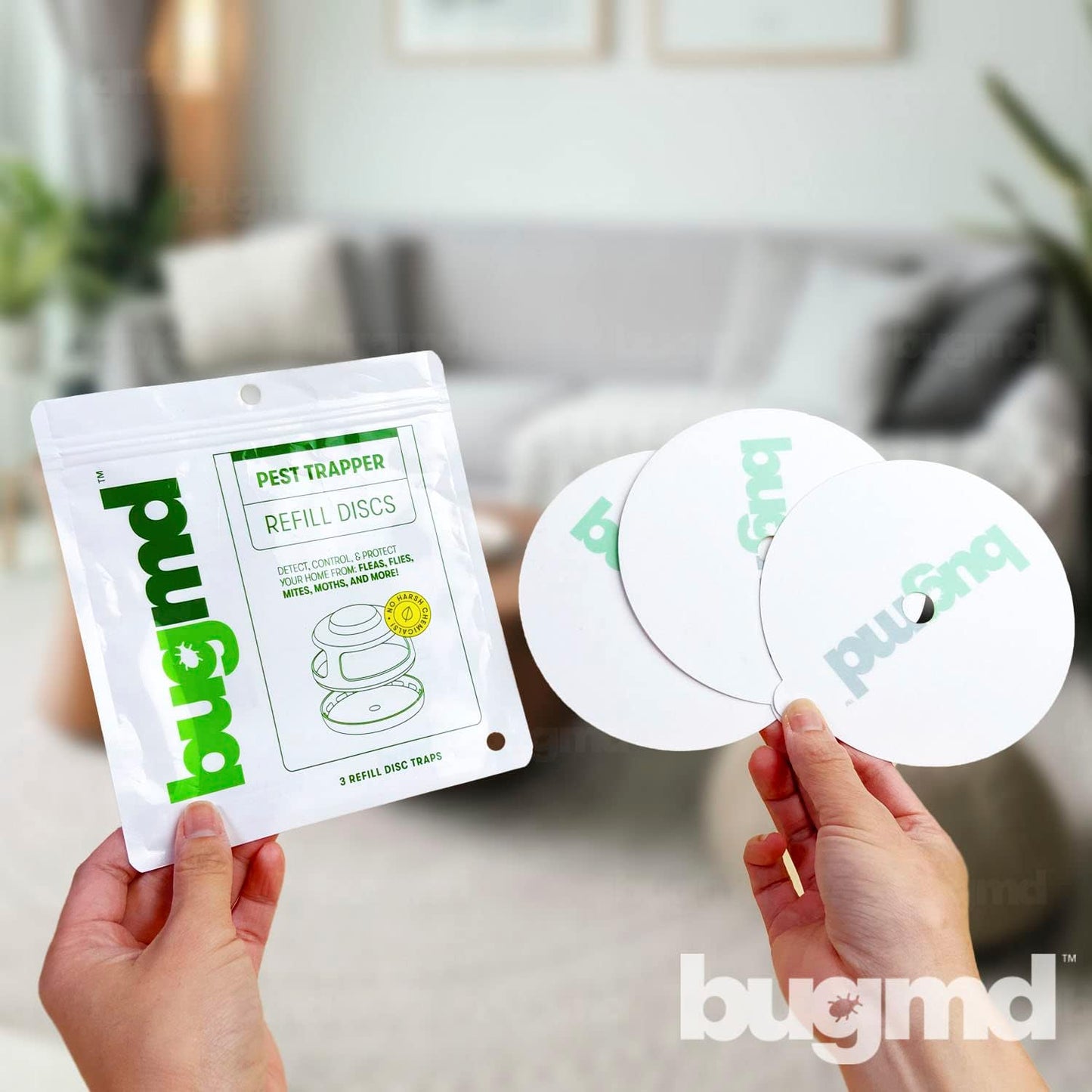 BugMD Flea Trap Refill Disc - Pest Trapper, Traps Pest Control Sticky 