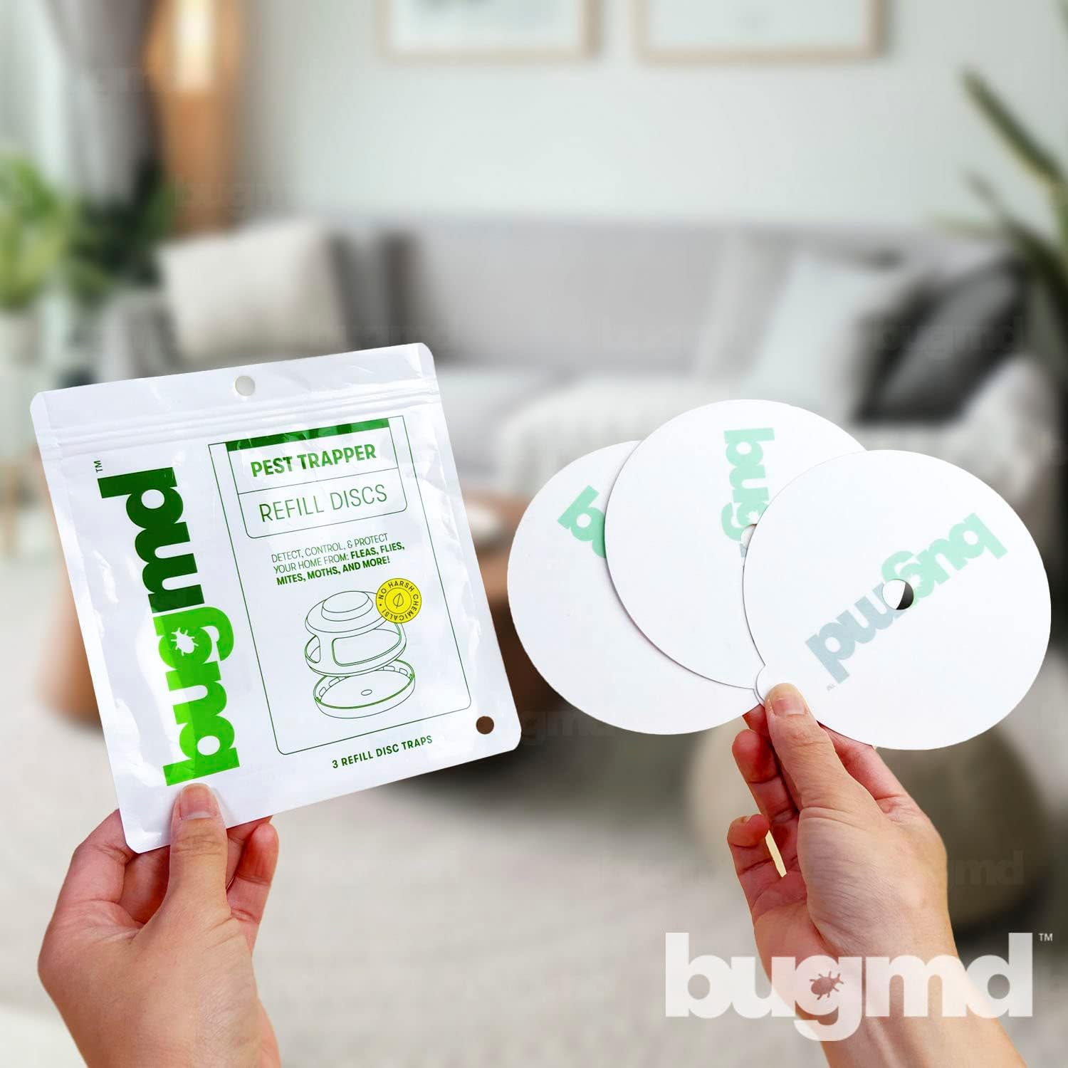 BugMD Flea Trap Refill Disc - Pest Trapper, Traps Pest Control Sticky 