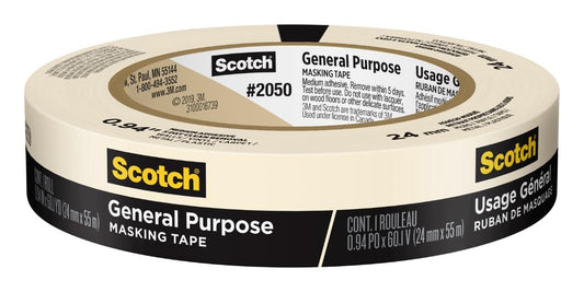 Scotch Greener Masking Tape, 0.94 in x 60 Yard, 2050, 1 roll