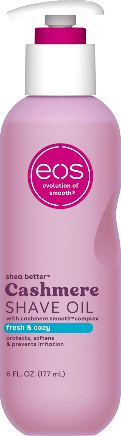 eos Cashmere Shave Oil – Fresh & Cozy, Moisturizing Shave Oil with She