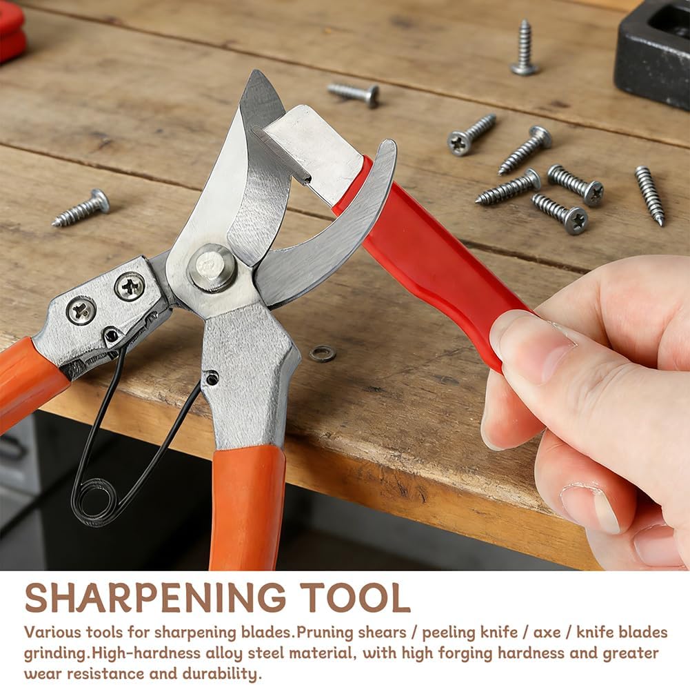 Professional Knife Sharpener Steel Rod Set, 10 inch Honing Rod with No