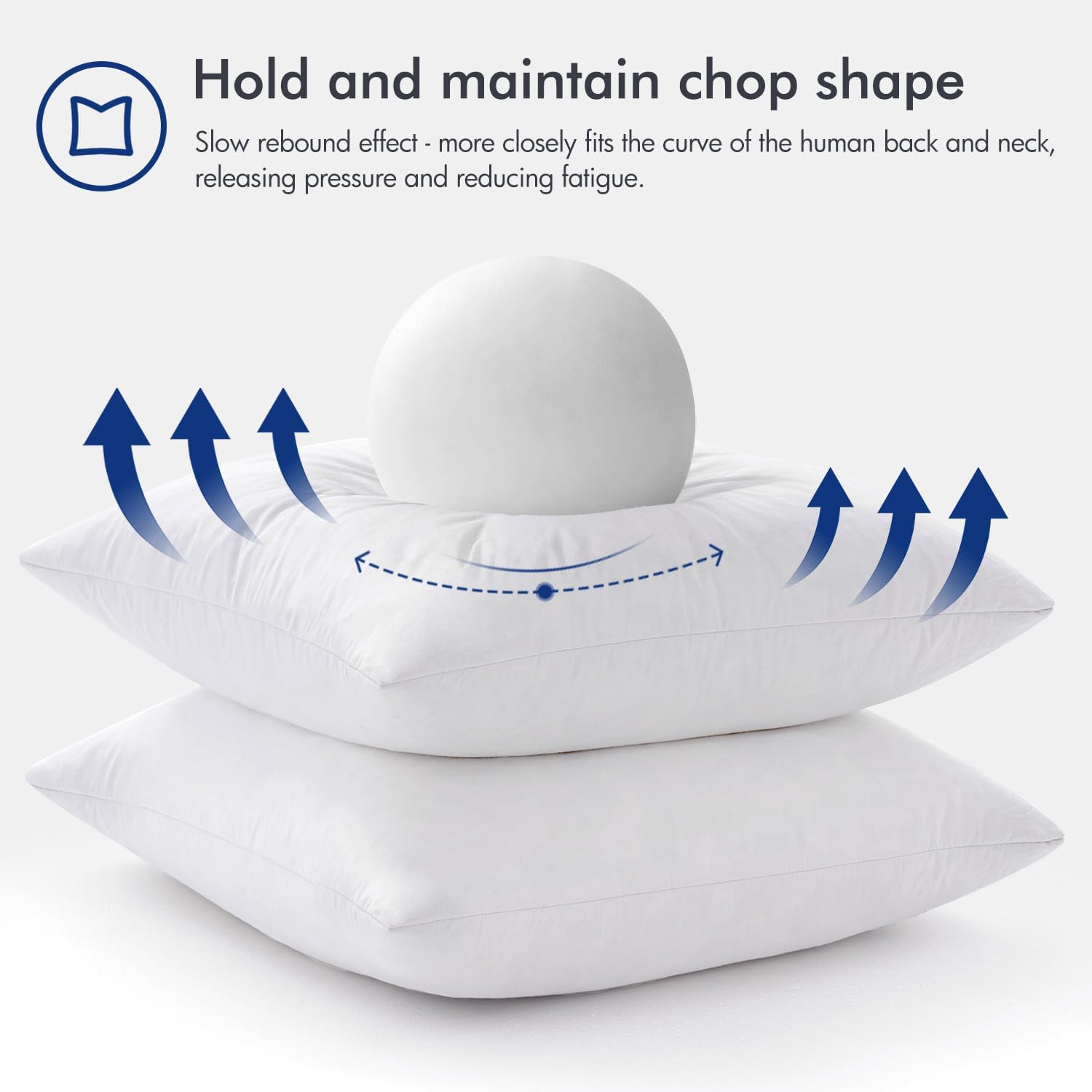 MIULEE 26x26 Euro Pillow Inserts,Set of 2 Down Feather Throw Pillows f