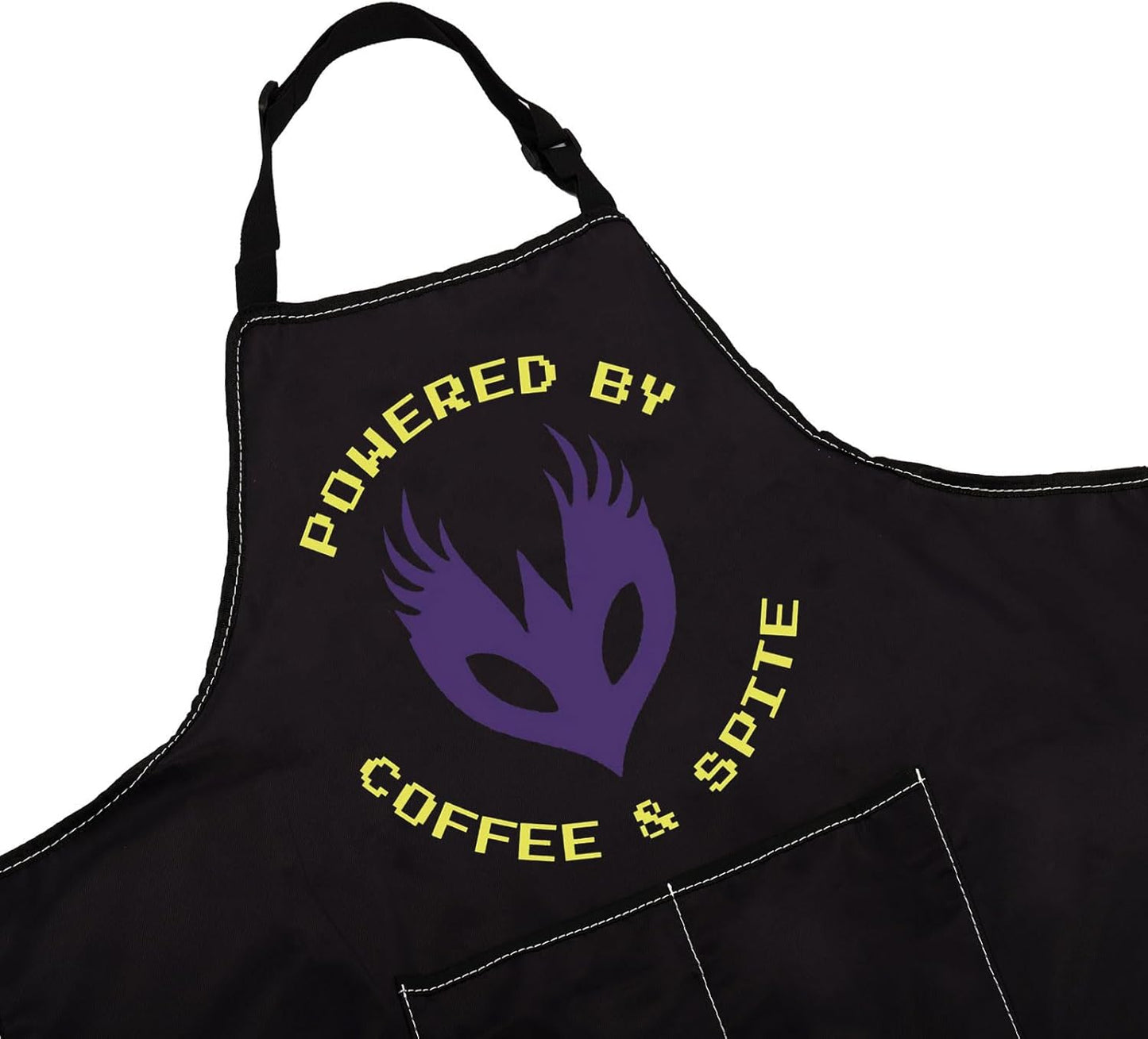 WCGXKO Powered by Coffee & Spite Kitchen Apron Dragon Video Game Gift for Dragon Lovers