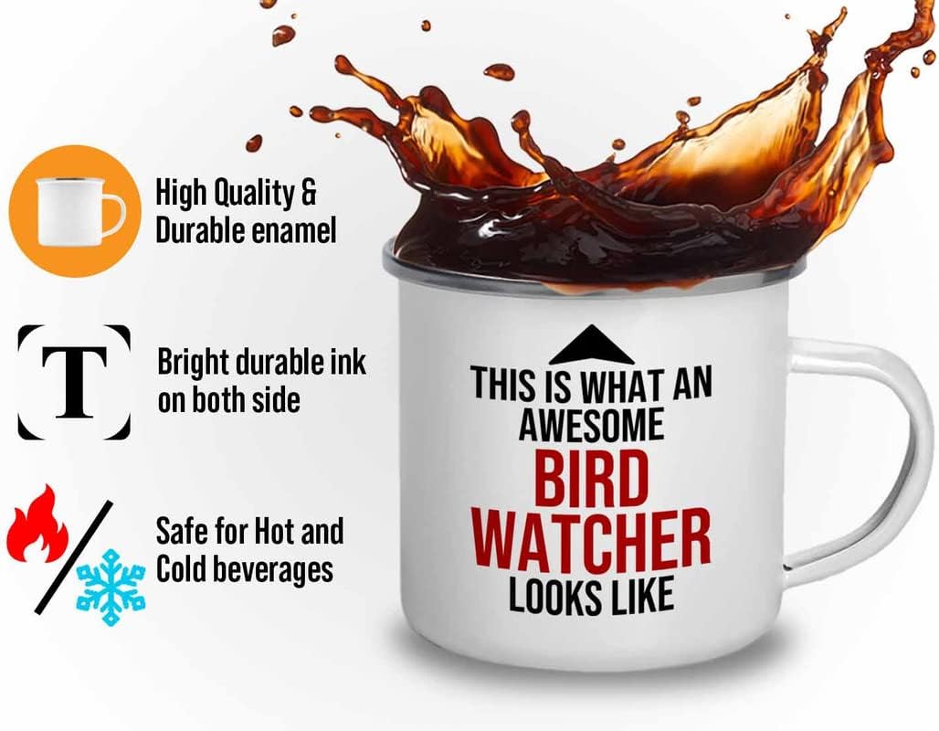 Bird Lover Camper Mug 12oz - Awsome bird watcher looks like - Hummingb