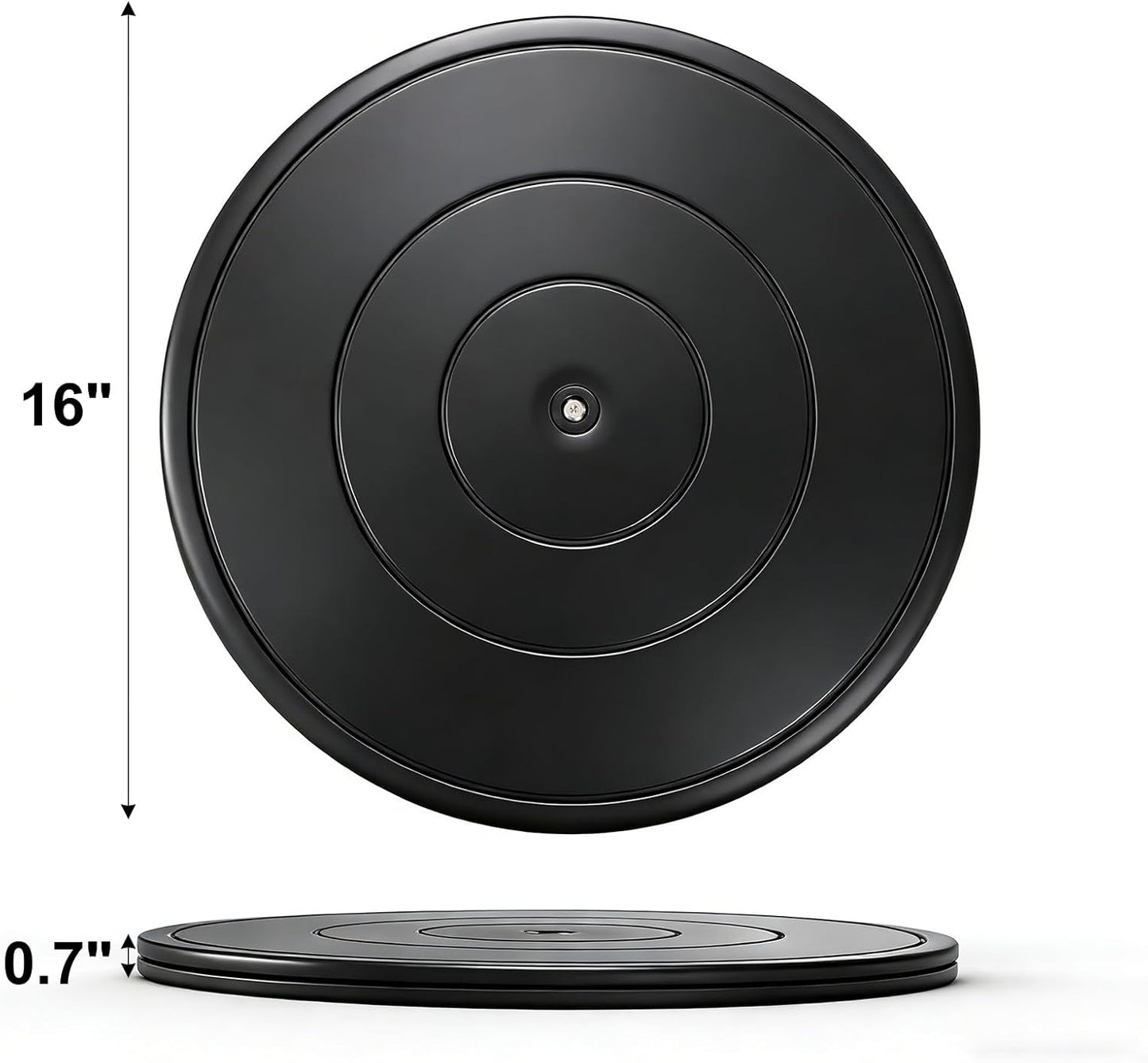 Peohud 2 Pack Heavy Duty Rotating Swivel Stand, 16 Inch Lazy Susan Turntable with Steel Ball Bearings for TV, Computer, Monitors, Model Base, Crafts, Potted Plants, Christmas Tree
