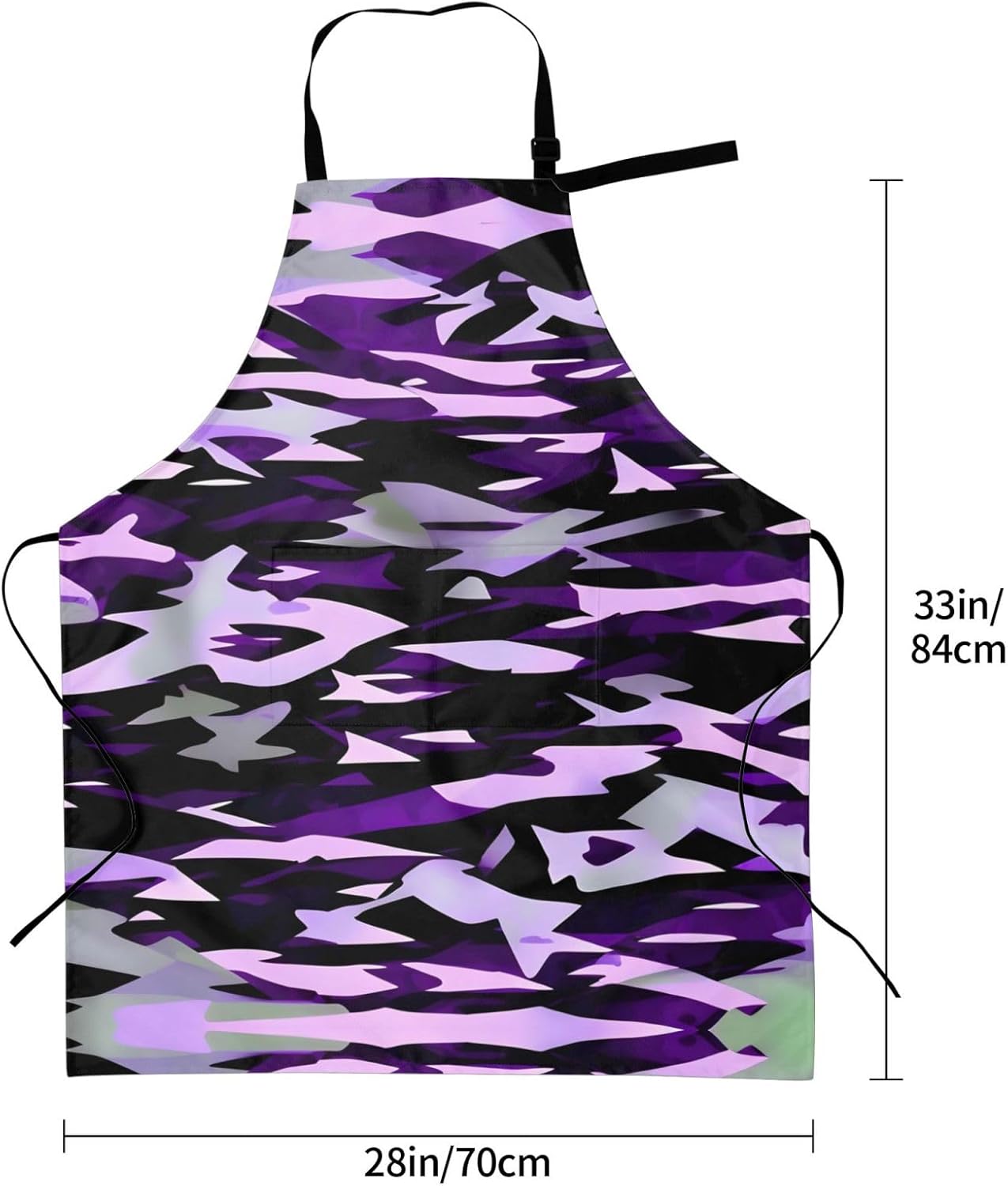 American Camouflage Purple print Waterproof chef's apron with pocket apron for kitchen cooking baking barbecue and gardening
