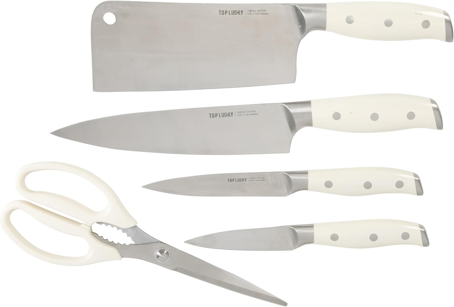 Oster Deaton Knife Block Set with Stainless Steel Knives & Kitchen She