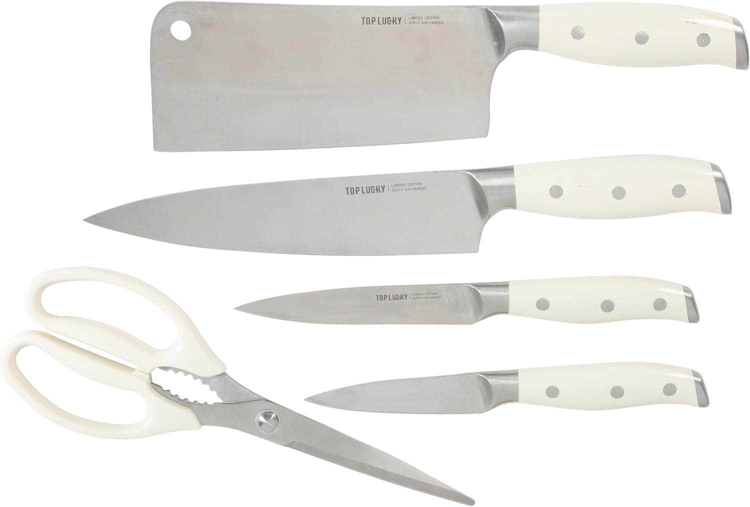 Oster Deaton Knife Block Set with Stainless Steel Knives & Kitchen She