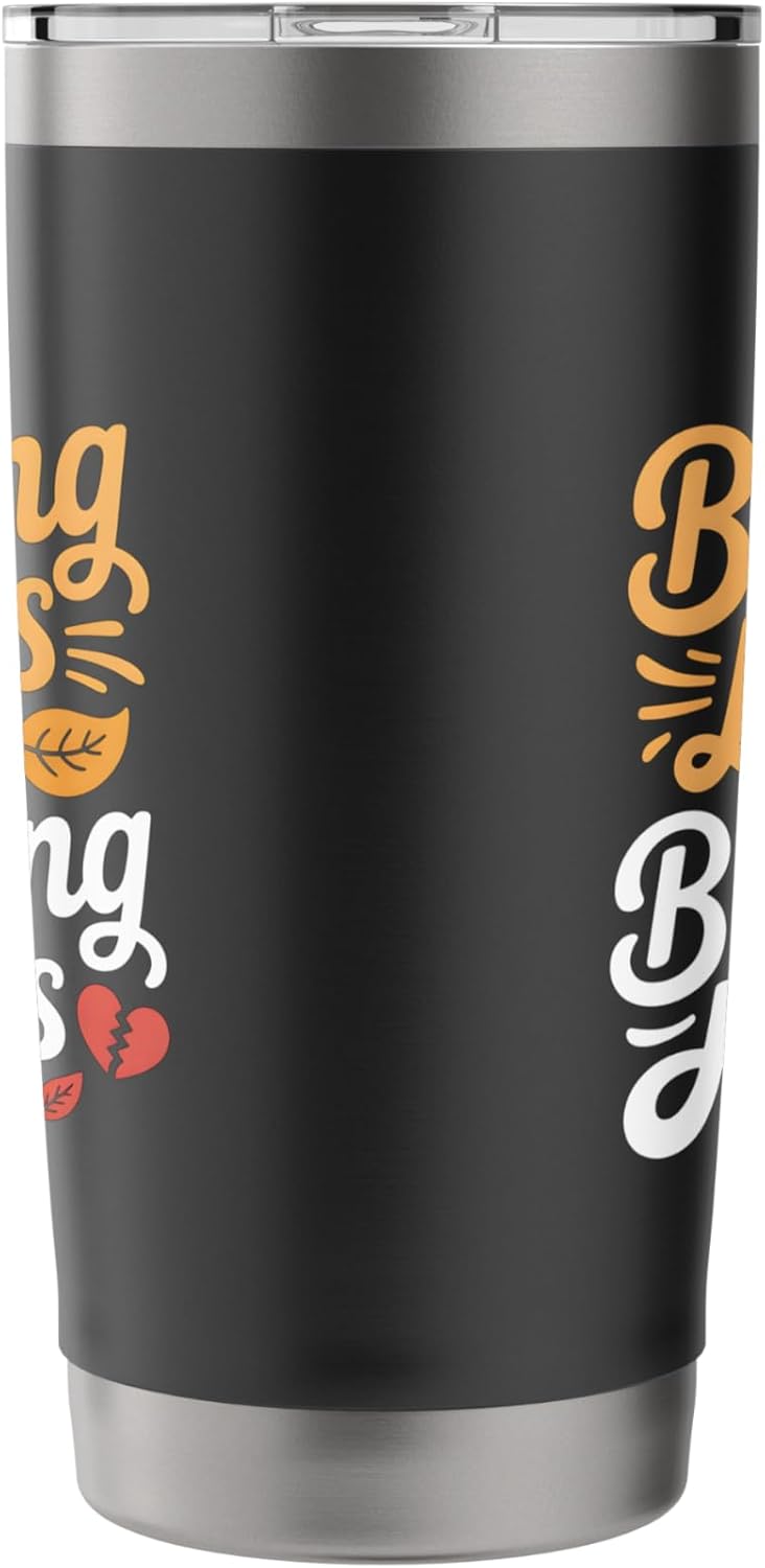 Blowing Leaves And Breaking Hearts Funny Leaf Blower Stainless Steel Insulated Tumbler