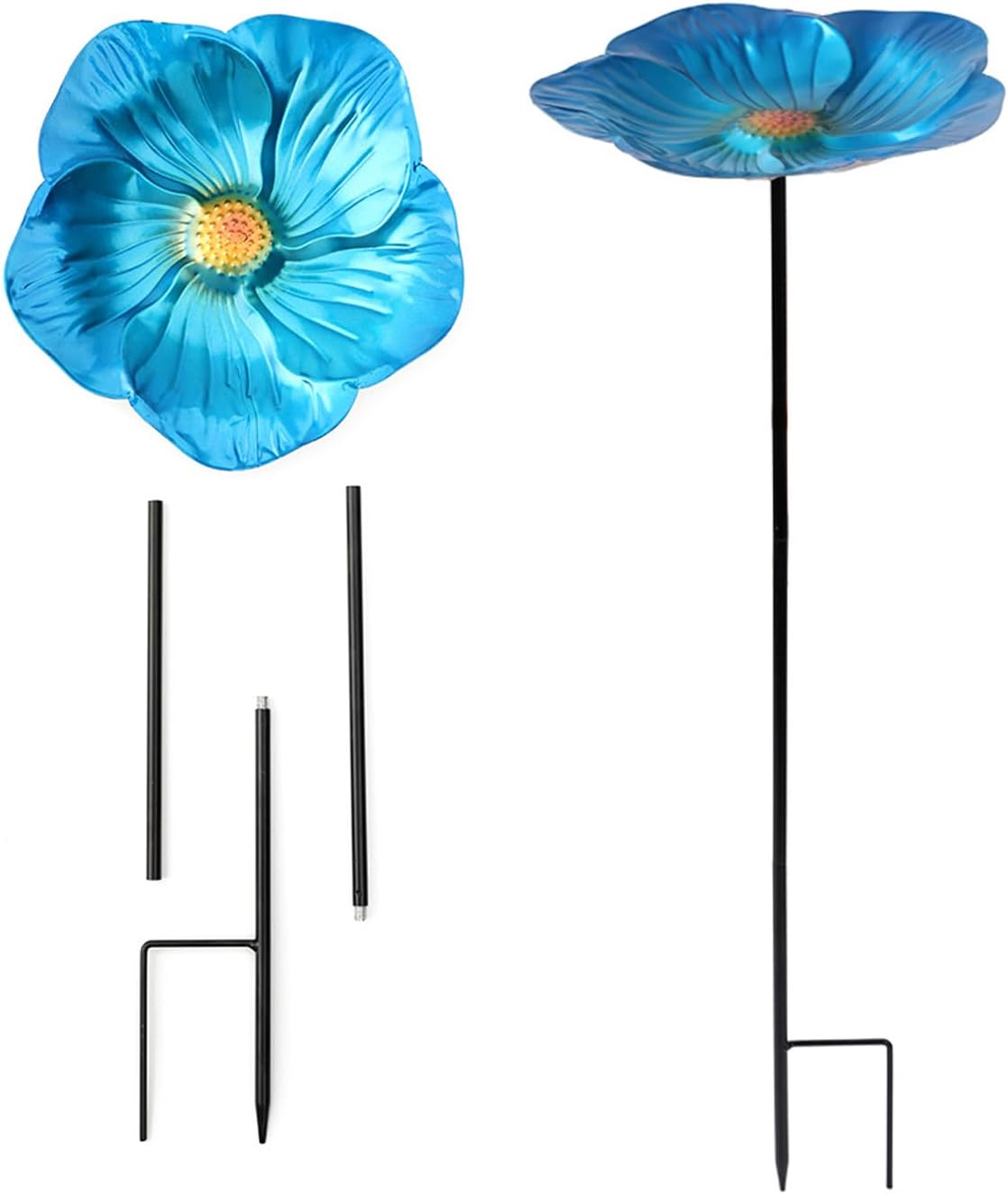 Weatherproofed Iron Bird Feeders with Flower Hanging Enhances Garden Aesthetic Birdwatcher Essential Decorative Outdoor Bird Feeders