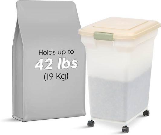 IRIS USA Airtight Dog Food Storage Container, WeatherPro, Up to 40 lbs